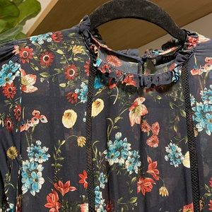 Zara sheer dress with slip